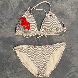 Puma swim suite black and white